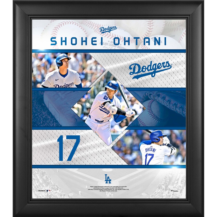 樂天商城 - MLB 大谷翔平 ドジャース フォトフレーム Fanatics Authentic Framed 15 x 17 Stitched Stars Collage fanatics oh24gd