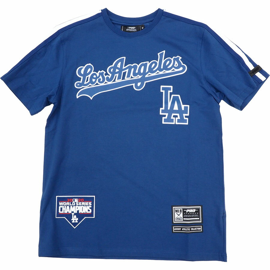 樂天商城 - MLB ドジャース Tシャツ LOGO CLASSIC MESH PRO TEAM TAPING SHIRT Pro Standard ブルー