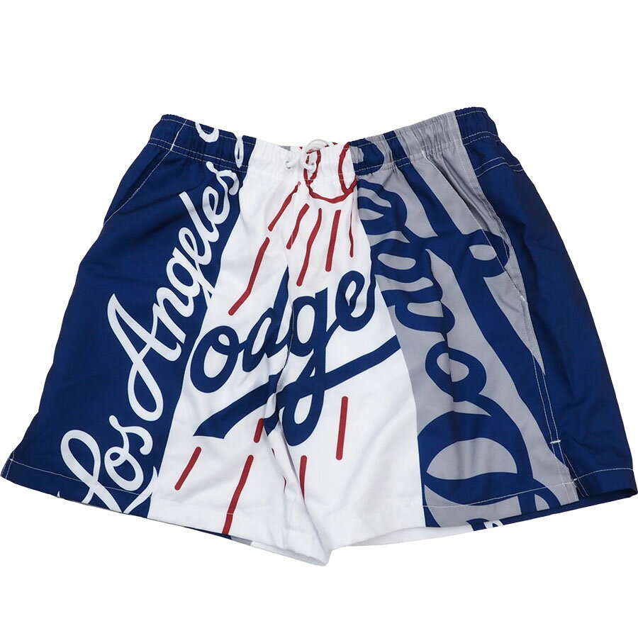 樂天商城 - MLB ドジャース パンツ/ショーツ LOGO MASH UP WOVEN SHORT Pro Standard ブルー ホワイト グレー