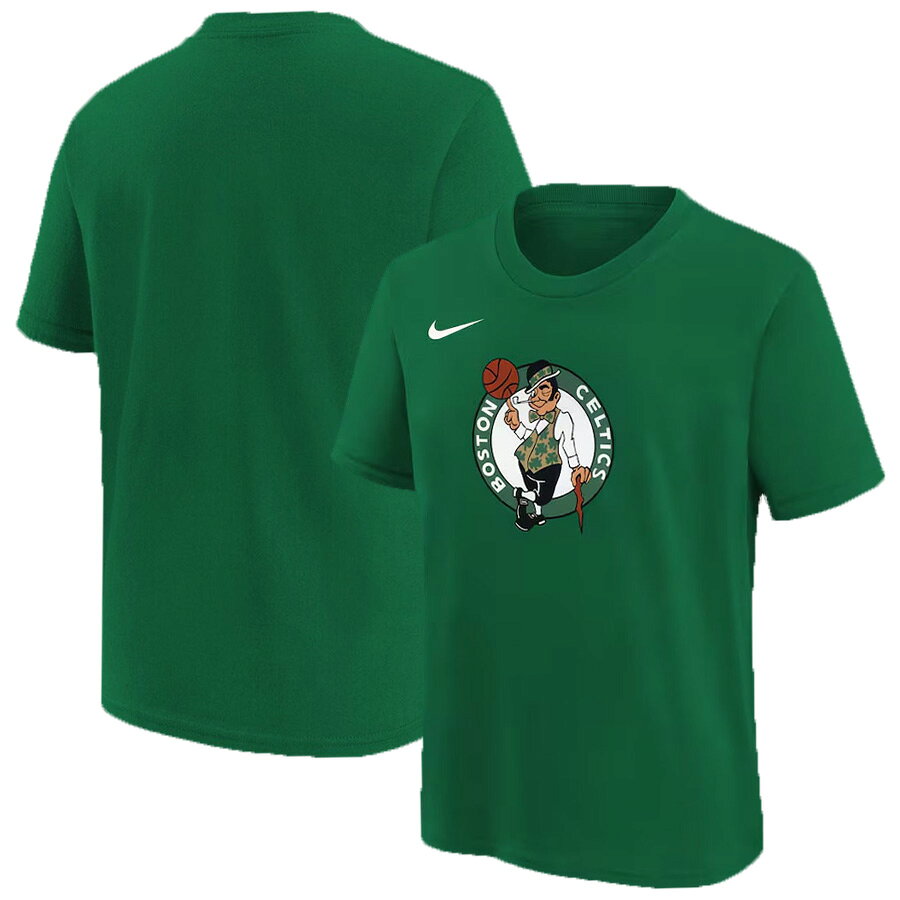 映画エンタメショップ SELECTIONのNBA セルティックス Tシャツ ユースサイズ Essencial Logo Tee ナイキ/Nike Clover｜アングル2