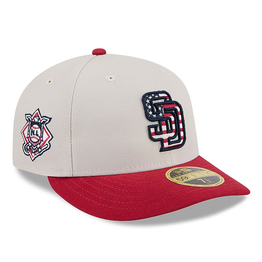 MLB パドレス キャップ 2024 独立記念日 Fourth of July 59FIFTY Low Profile ニューエラ/New Era カーキ レッド
