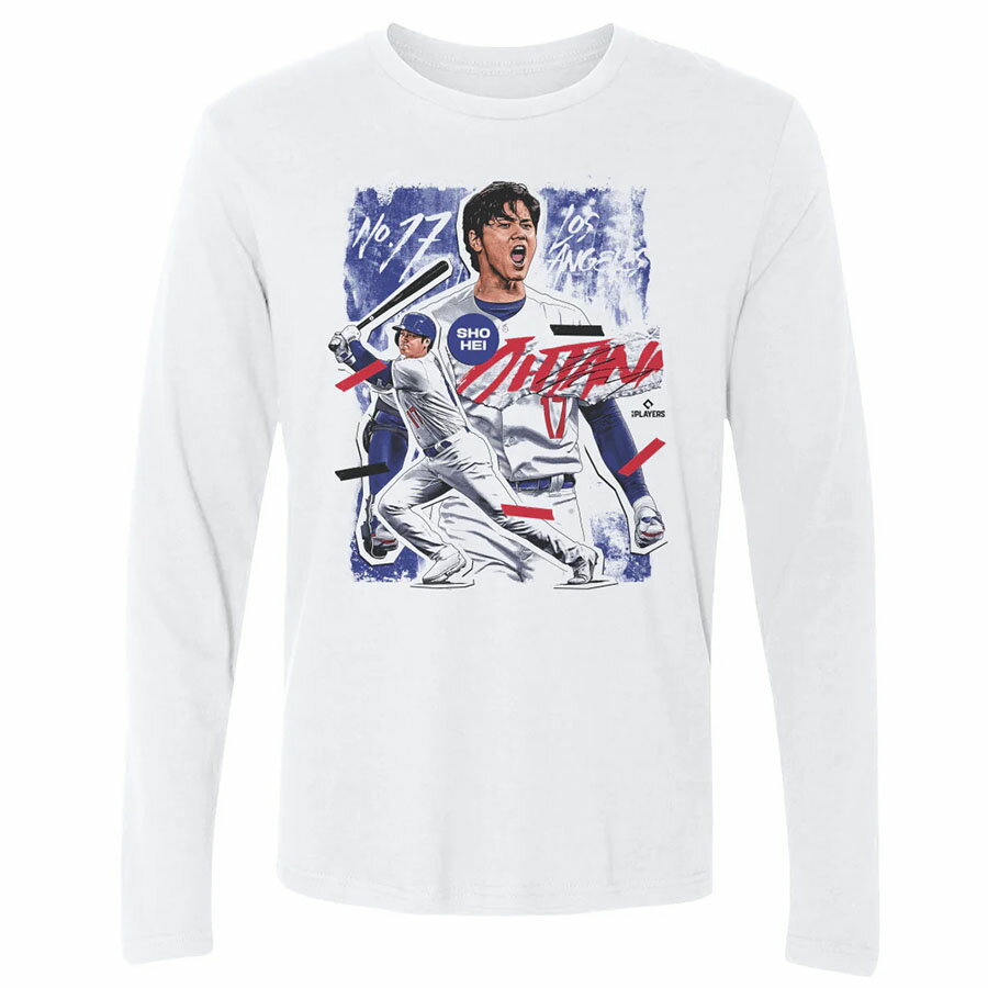 乐天商城 - MLB 大谷翔平 ドジャース Tシャツ Los Angeles D Collage Long Sleeve T-Shirt 500LEVEL ホワイト