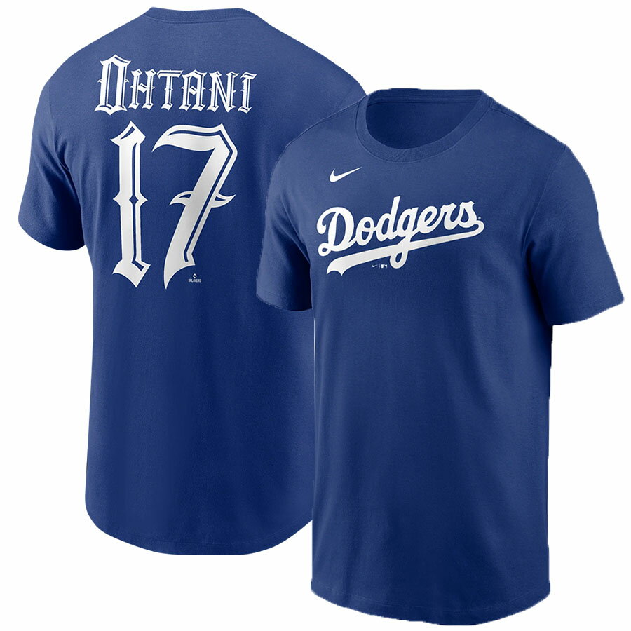 樂天商城 - MLB 大谷翔平 ドジャース Tシャツ Dodgers x Mister Cartoon ネーム＆ナンバー ナイキ/Nike ロイヤル