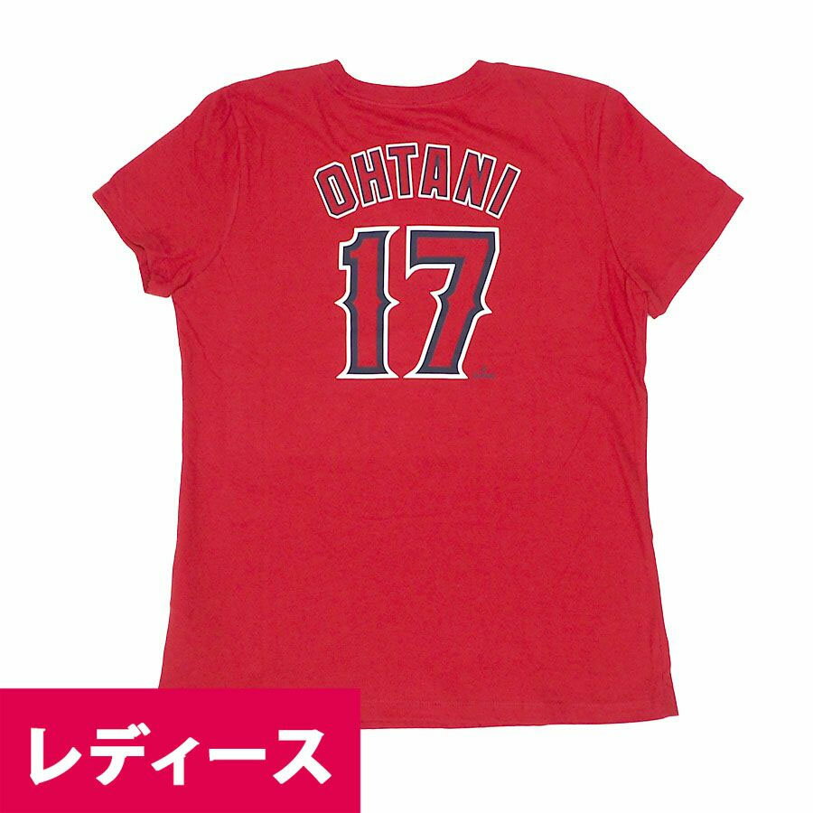 MLB 大谷翔平 エンゼルス Tシャツ ウィメンズ レディース Fuse ネーム&ナンバー T-Shirt ナイキ/Nike レッド