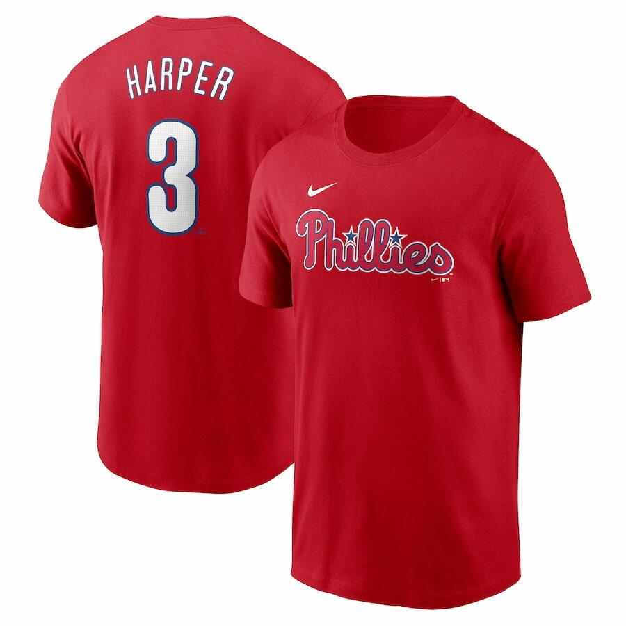 樂天商城 - MLB ブライス・ハーパー フィリーズ Tシャツ Fuse ネーム＆ナンバー ナイキ/Nike レッド