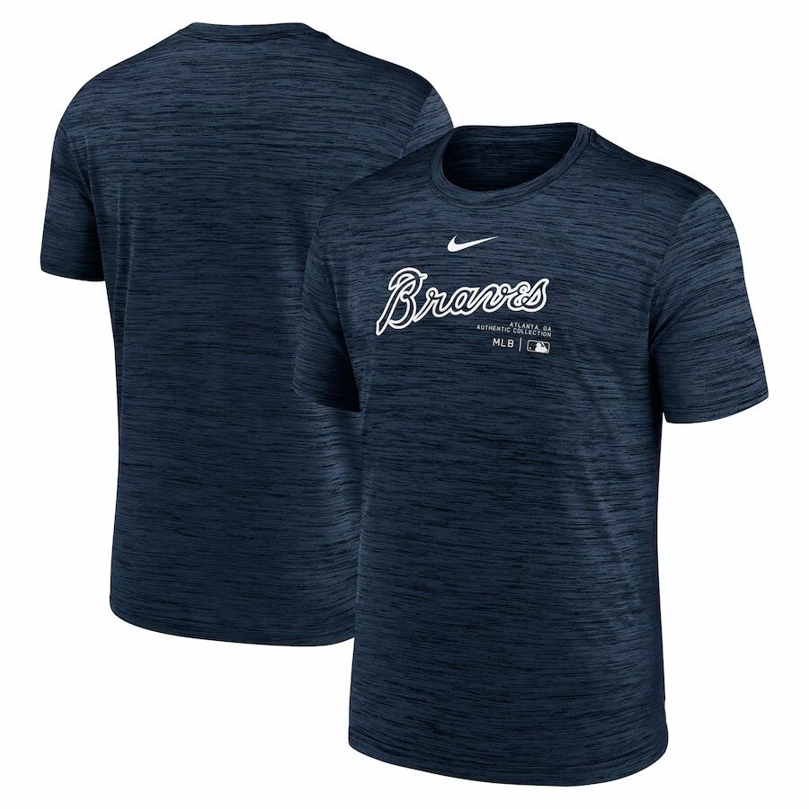 Rakuten - MLB ブレーブス Tシャツ オーセンティックコレクション プラクティス T-Shirt ナイキ/Nike ミッドナイトネイビー【nkac】