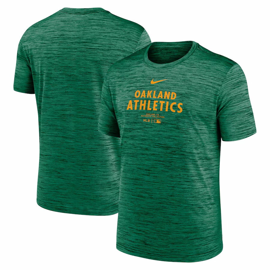 Rakuten - MLB アスレチックス Tシャツ オーセンティックコレクション プラクティス T-Shirt ナイキ/Nike プログリーン【nkac】
