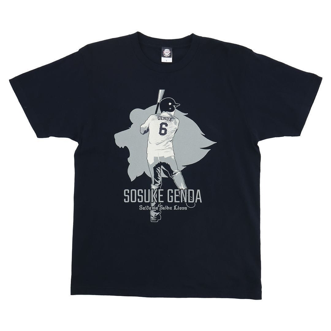 Rakuten - 源田 壮亮 埼玉西武ライオンズ グッズ Tシャツ プレイヤーズデザインTシャツ Lions ネイビー