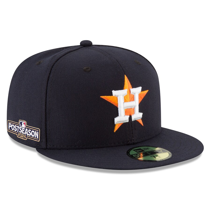 樂天商城 - MLB アストロズ キャップ 2024 MLB ポストシーズン進出記念 Side Patch 59FIFTY Fitted Hat ニューエラ/New Era ネイビー