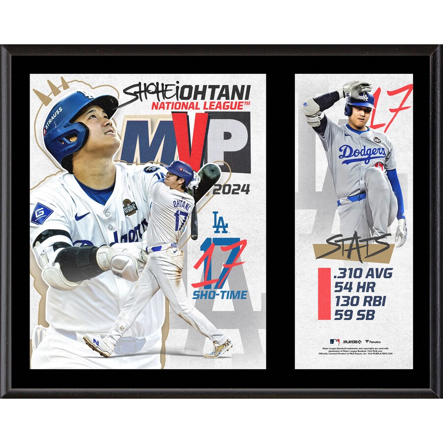 乐天商城 - MLB 大谷翔平 ドジャース フォトフレーム 12 x 15 2024 ナ・リーグMVP受賞記念 Award Sublimated Plaque Fanatics Authentic