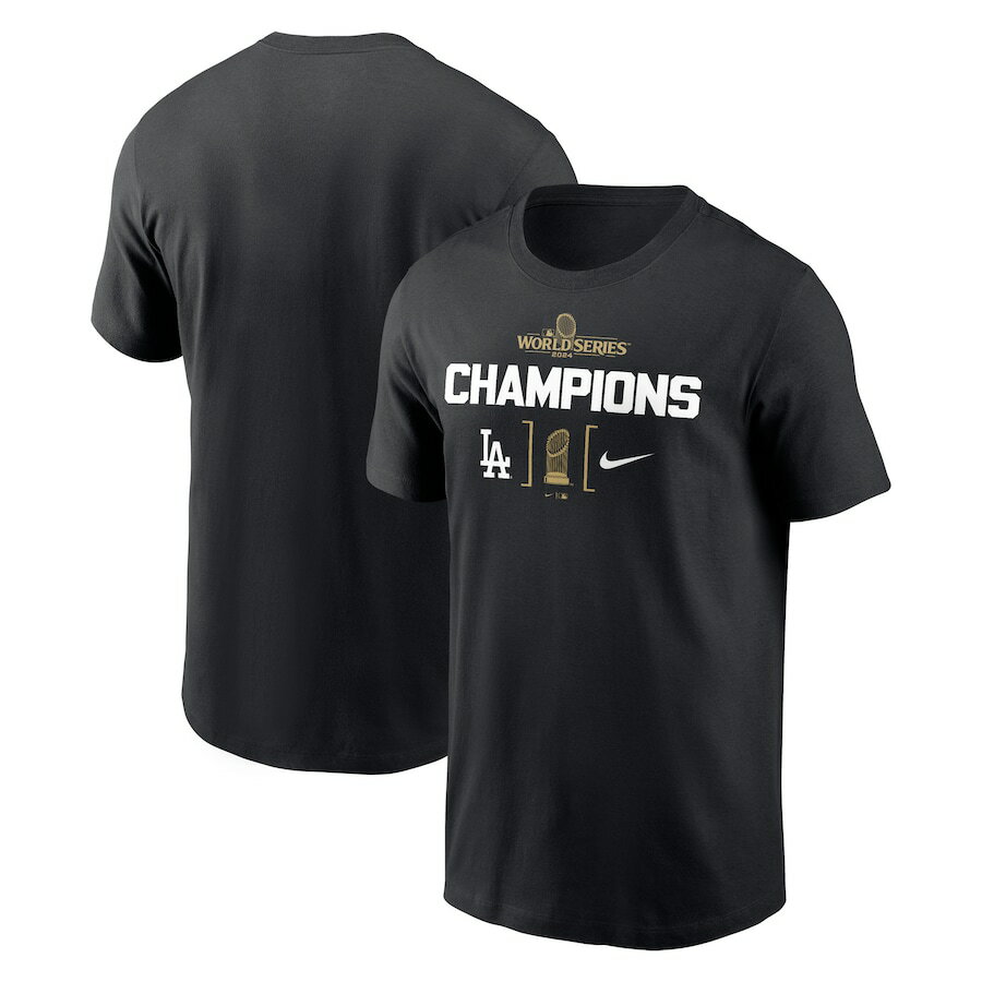 Rakuten - MLB ドジャース Tシャツ 【海外版】ワールドシリーズ2024優勝記念 Trophy T-Shirt ナイキ/Nike ブラック