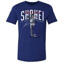 MLB 大谷翔平 ドジャース Tシャツ Los Angeles D Base Pose WHT 500Level ロイヤルブルー(4)