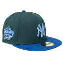 MLB ヤンキース キャップ 【NY買付】ワールドシリーズ1998 Side Patch Fitted Cap ニューエラ/New Era グリーン / ロイヤ...
