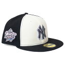 MLB ヤンキース キャップ 【NY買付】ワールドシリーズ1999 Side Patch Fitted Cap ニューエラ/New Era アイボリー / ブラ...