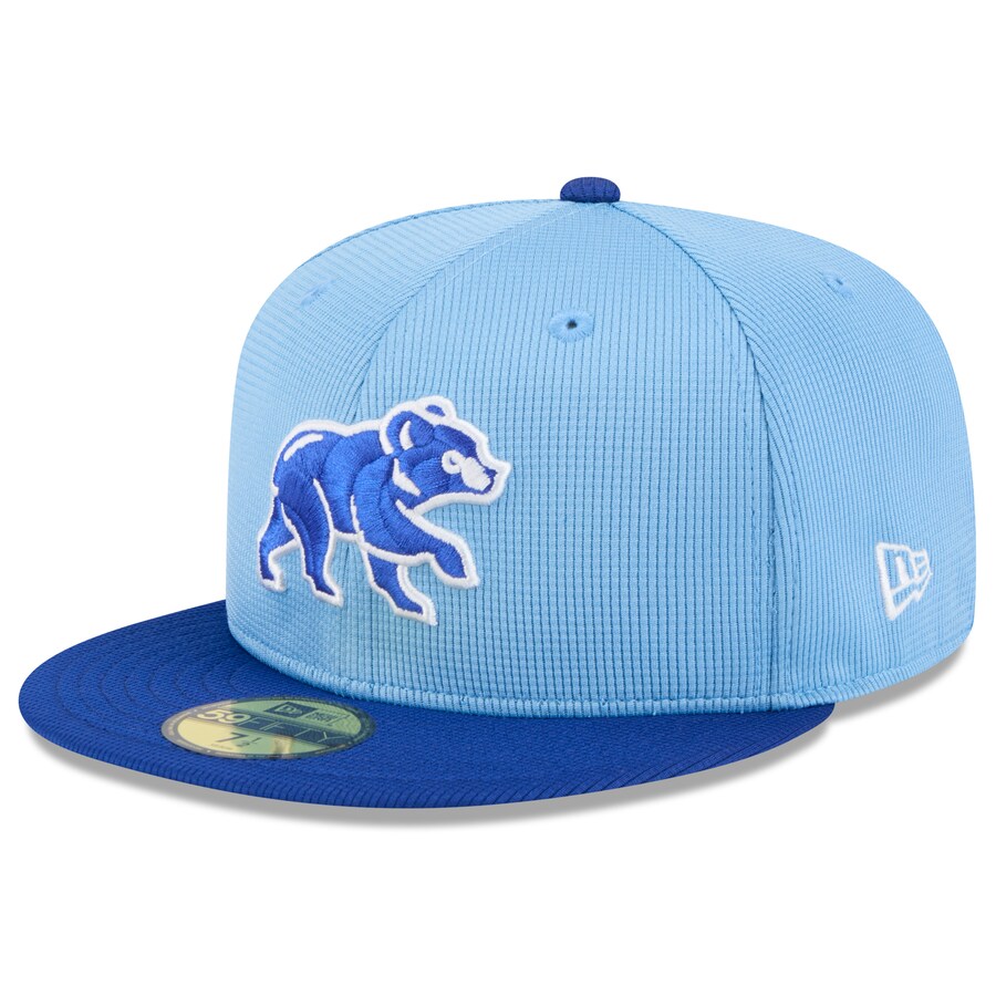 映画エンタメショップ SELECTIONのMLB カブス キャップ 2025 スプリングトレーニング 59FIFTY Fitted ニューエラ/New Era ライトブルー ロイヤル｜アングル3