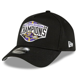 NFL レイブンズ キャップ 2024 AFC 北地区 ディビジョン優勝記念 ロッカールーム 9FORTY Adjustable Hat ニューエラ/New Era ブラック