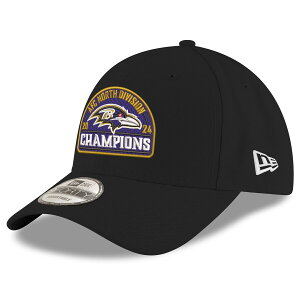 NFL レイブンズ キャップ 2024 AFC 北地区 ディビジョン優勝記念 9FORTY Adjustable Hat ニューエラ/New Era ブラック