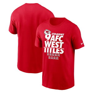 NFL チーフス Tシャツ 9連続 AFC 西地区 ディビジョン優勝記念 Our Time Is Now T-Shirt ナイキ/Nike レッド