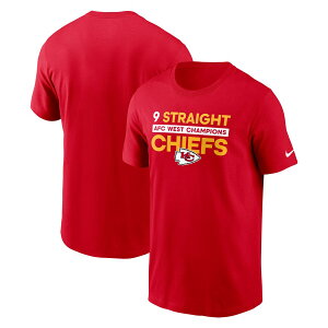 NFL チーフス Tシャツ 9連続 AFC 西地区 ディビジョン優勝記念 T-Shirt ナイキ/Nike レッド