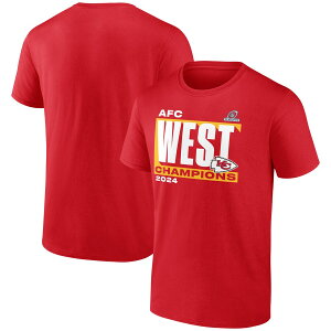 NFL チーフス Tシャツ 2024 AFC 西地区 ディビジョン優勝記念 Conquer T-Shirt Fanatics レッド