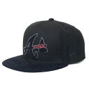 MLB ブレーブス キャップ 【海外買付】コーデュロイバイザー 59Fifty Fitted CAP ニューエラ/New Era ブラック