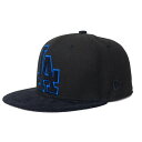 MLB ドジャース キャップ 【海外買付】コーデュロイバイザー 59Fifty Fitted CAP ニューエラ/New Era ブラック