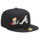 MLB ブレーブス キャップ 【海外買付】Crown Champs 59FIFTY Fitted Cap ニューエラ/New Era ネイビー