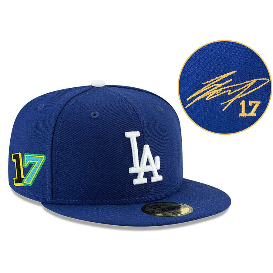 乐天商城 - MLB 大谷翔平 ドジャース キャップ 【海外買付】2024 プレイヤーズウィークエンド 59FIFTY サイン刺繍 ニューエラ/New Era ロイヤル