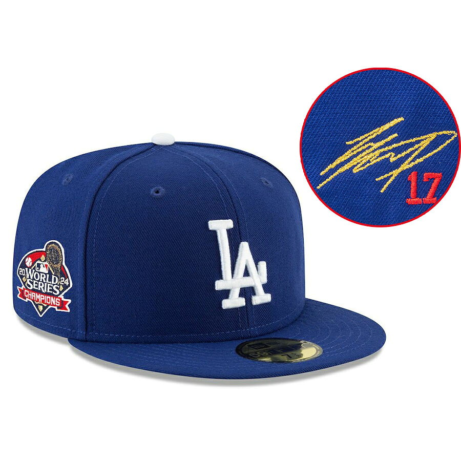 Rakuten - MLB 大谷翔平 ドジャース キャップ 【海外買付】ワールドシリーズ2024 優勝記念 Patch 59FIFTY サイン刺繍 ニューエラ/New Era