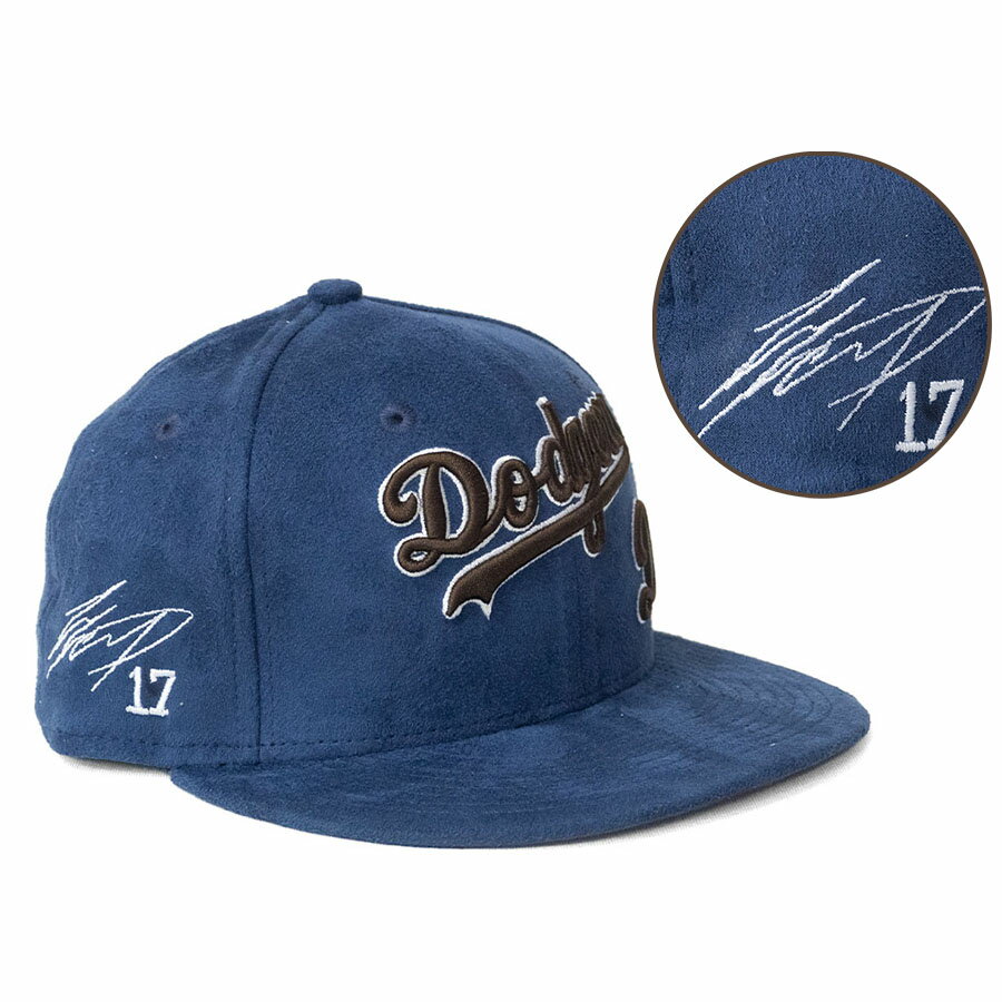 MLB 大谷翔平 ドジャース キャップ 100周年 Back Patch 59FIFTY Fitted サイン刺繍 ニューエラ/New Era ネイビー