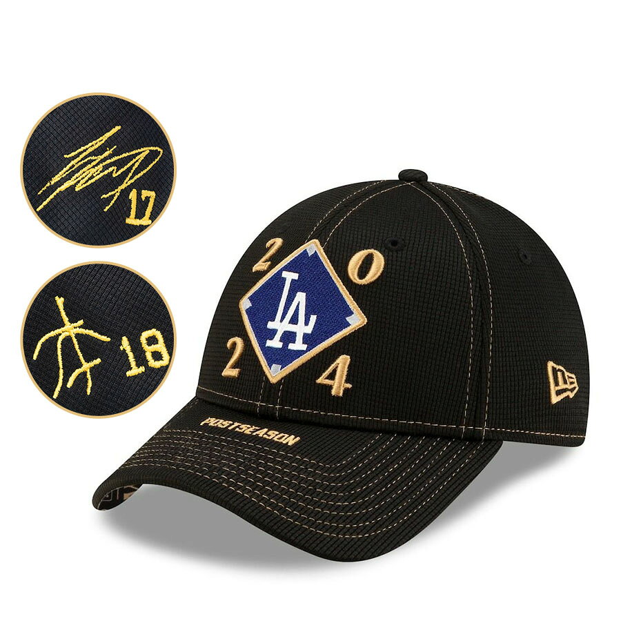 乐天商城 - MLB 大谷翔平 山本由伸 ドジャース キャップ 【海外買付】2024 NL Division 優勝 ロッカールーム 9FORTY サイン刺繍 ニューエラ/New Era