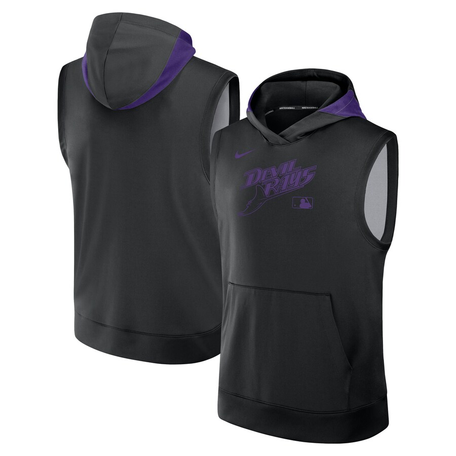 MLB タンパベイ・レイズ パーカー 【海外モデル】オーセンティックコレクション ノースリーブ プルオーバー ナイキ/Nike ブラック