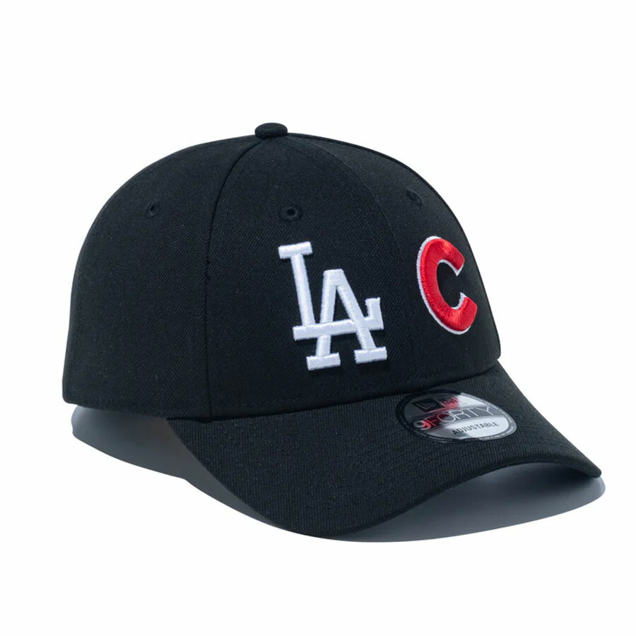 MLB カブス VS ドジャース キャップ 東京シリーズ2025?Match Up Team Logo 9FORTY Adjustable Hat ニューエラ/New Era ブラックのサムネイル