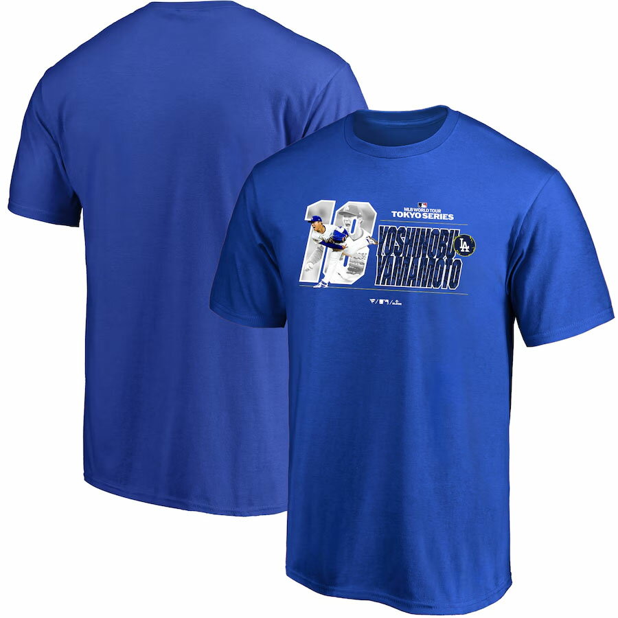 MLB 山本由伸 ドジャース Tシャツ 東京シリーズ2025 Player T-Shirt Fanatics ブルー