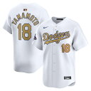 【海外モデル】MLB 山本由伸 ドジャース ユニフォーム 2025ゴールドコレクション WS優勝 リミテッド ジャージ ナイキ/Nike ホワイト