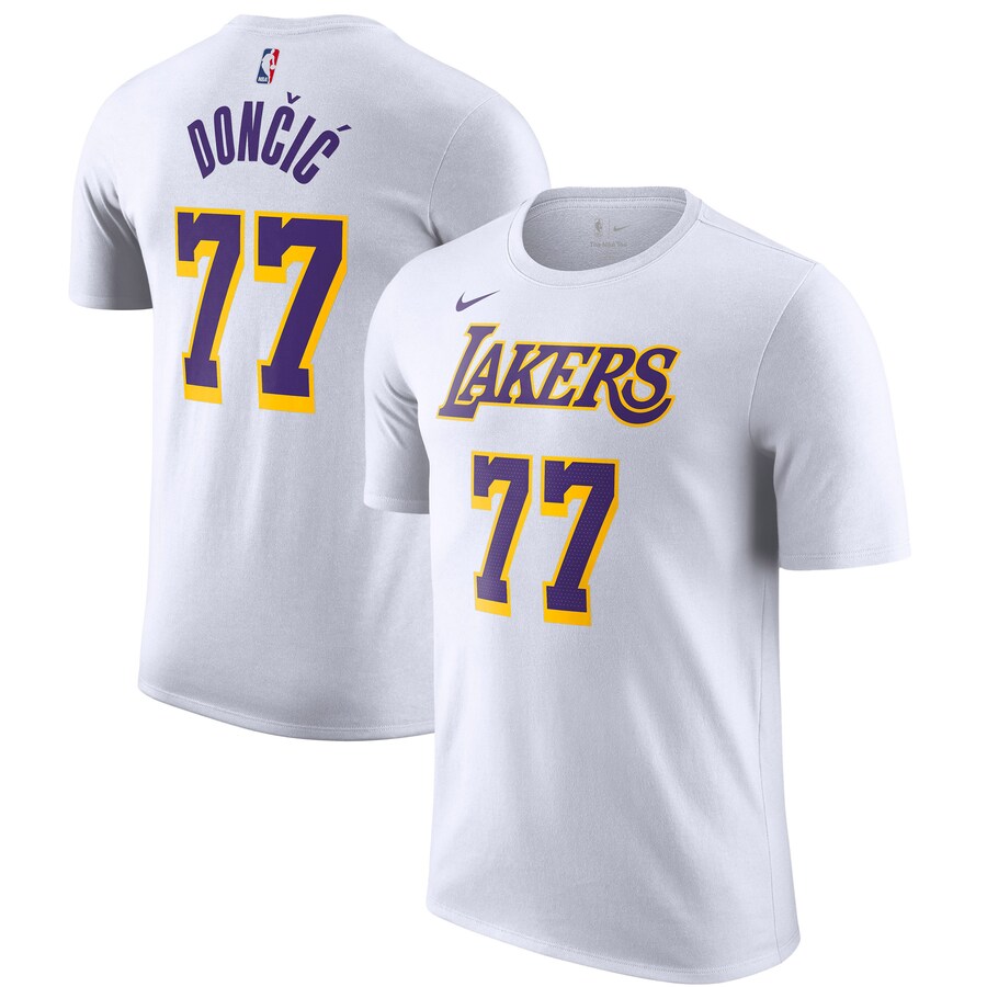 Rakuten - NBA ルカ・ドンチッチ レイカーズ Tシャツ ステートメントエディション ネーム＆ナンバー T-Shirt ナイキ/Nike ホワイト