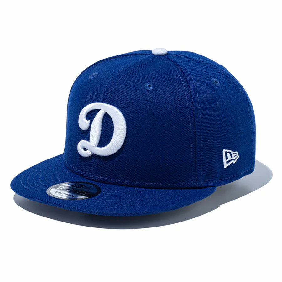 MLB Dodgers 9FIFTY Snapback Hat with D Logo, New Era, Dark Royal [nejp]