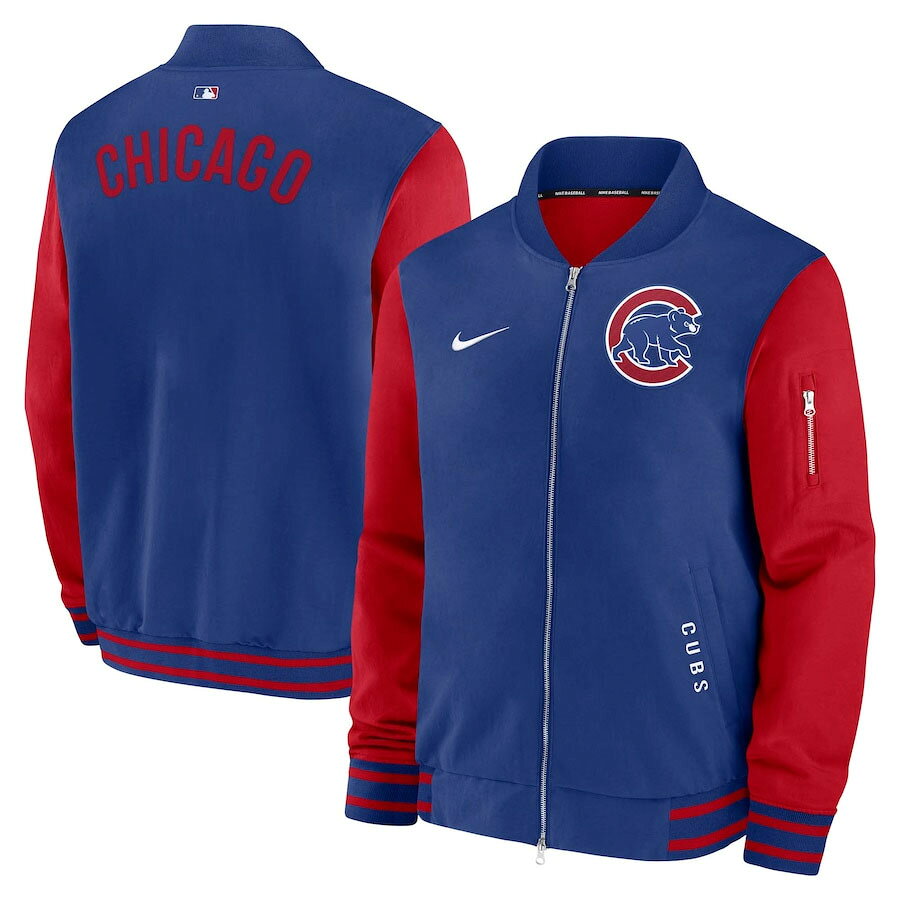 Rakuten - MLB カブス ジャケット ダグアウト オーセンティックコレクション 選手着用 ナイキ/Nike ブルー レッド【nkac】