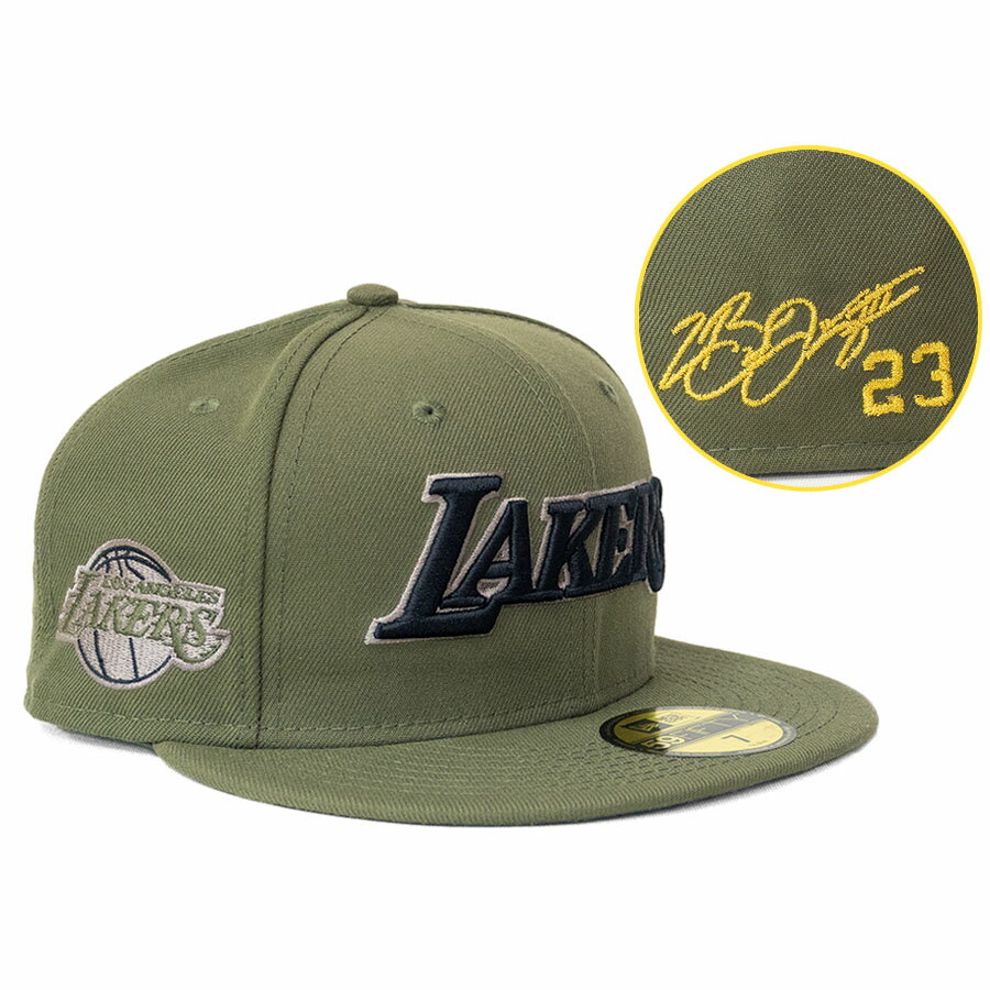 乐天商城 - NBA レブロン・ジェームズ レイカーズ キャップ 【現地買付カスタム】Camo 59FIFTY Cap サイン刺繍 ニューエラ/New Era カモ