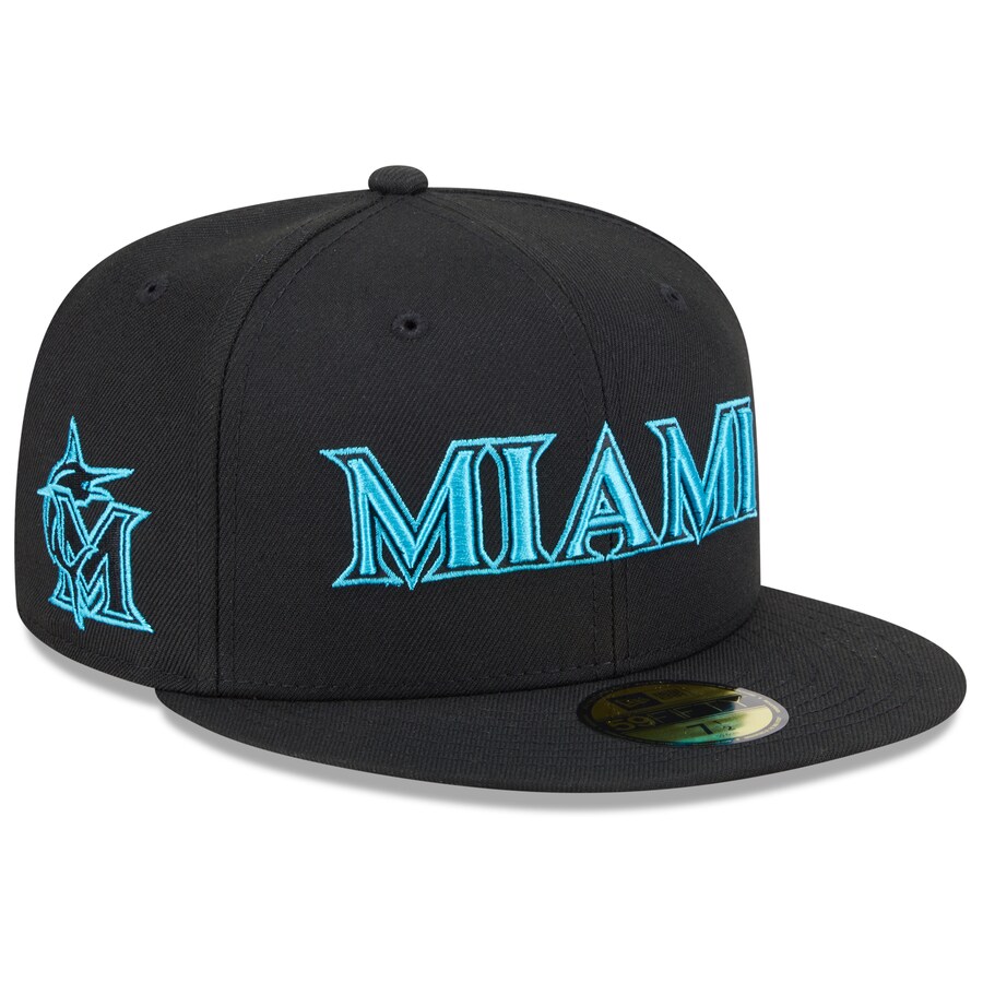 MLB マーリンズ キャップ 2025 シティーコネクト 59FIFTY Fitted Hat ニューエラ/New Era ブラック