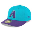 MLB ダイヤモンドバックス キャップ 2025 シティーコネクト ロープロファイル 59FIFTY Fitted Hat ニューエラ/New Era Teal/Purple