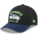 NFL シーホークス キャップ 2025 NFL ドラフト 9FORTY A-Frame M-Crown Adjustable Hat ニューエラ/New Era ブラック/カレッジネイビー(4)