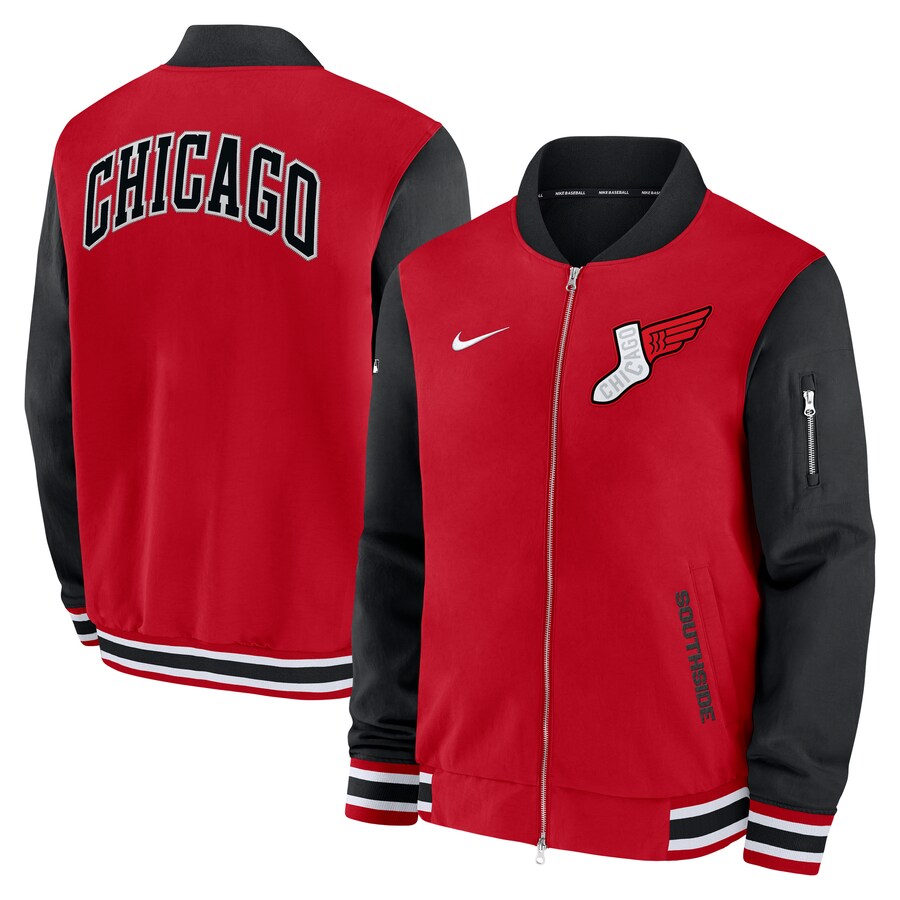MLB ホワイトソックス ジャケット 2025 シティーコネクト オーセンティック AC Full-Zip ボンバー Jacket ナイキ/Nike レッド ブラック