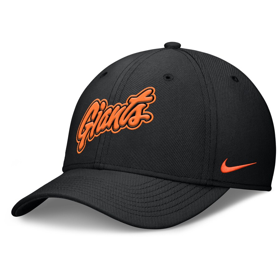 乐天商城 - MLB SFジャイアンツ キャップ 2025 シティーコネクト Rise Swoosh Flex ナイキ/Nike ブラック