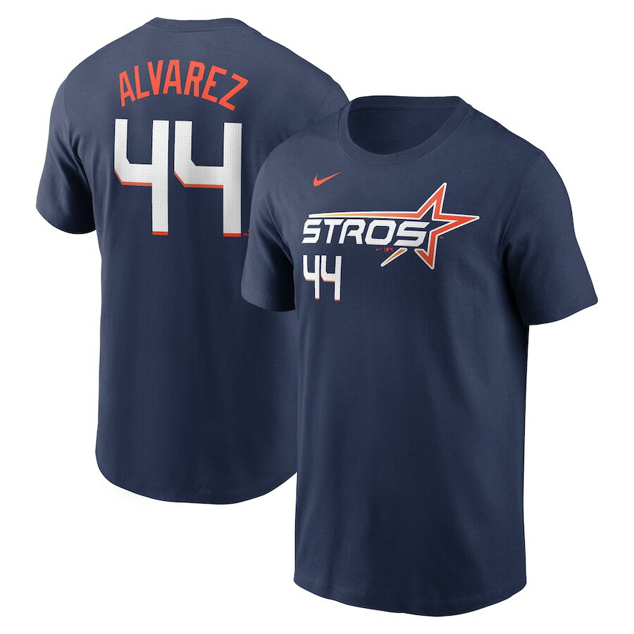 Rakuten - MLB ヨルダン・アルバレス アストロズ Tシャツ 2025 シティーコネクト Fuse ネーム＆ナンバー T-Shirt ナイキ/Nike ネイビー