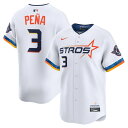 MLB ジェレミー・ペーニャ アストロズ ユニフォーム 2025 シティーコネクト Limited Jersey ナイキ/Nike ホワイト(4)