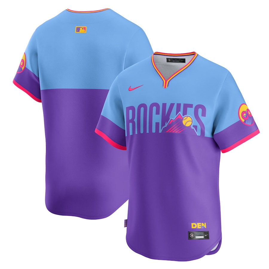 Rakuten - MLB ロッキーズ ユニフォーム 2025 シティーコネクト リミテッドジャージ ナイキ/Nike パープル ライトブルー