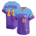 MLB ライアン・マクマホン ロッキーズ ユニフォーム 2025 シティーコネクト リミテッドジャージ ナイキ/Nike パープル ライトブルー(4)