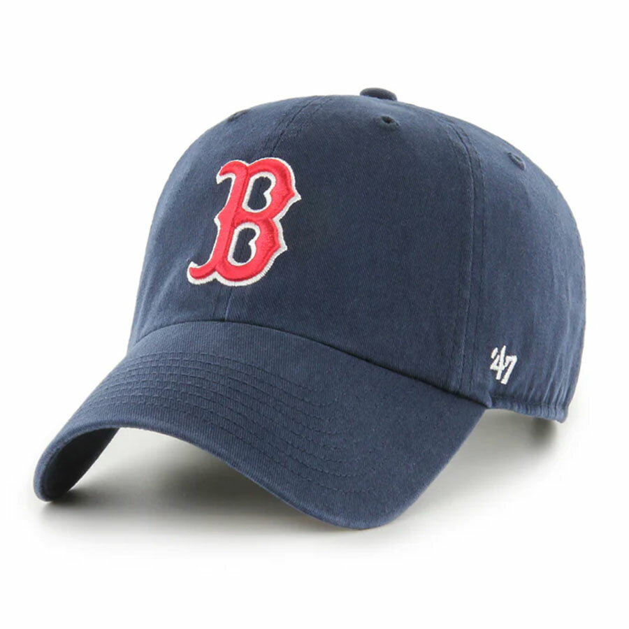 樂天商城 - MLB レッドソックス キャップ キッズ ユース Clean Up Cap 47Brand ネイビー