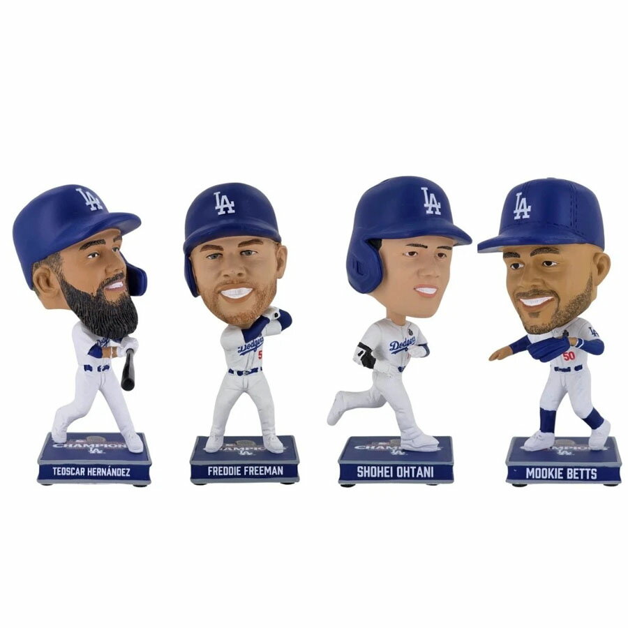 樂天商城 - MLB 大谷翔平 ベッツ フリーマン テオスカー ドジャース ボブルヘッド 【2024個限定】 【4体セット】WS2024優勝記念 ビッグヘッド FOCO